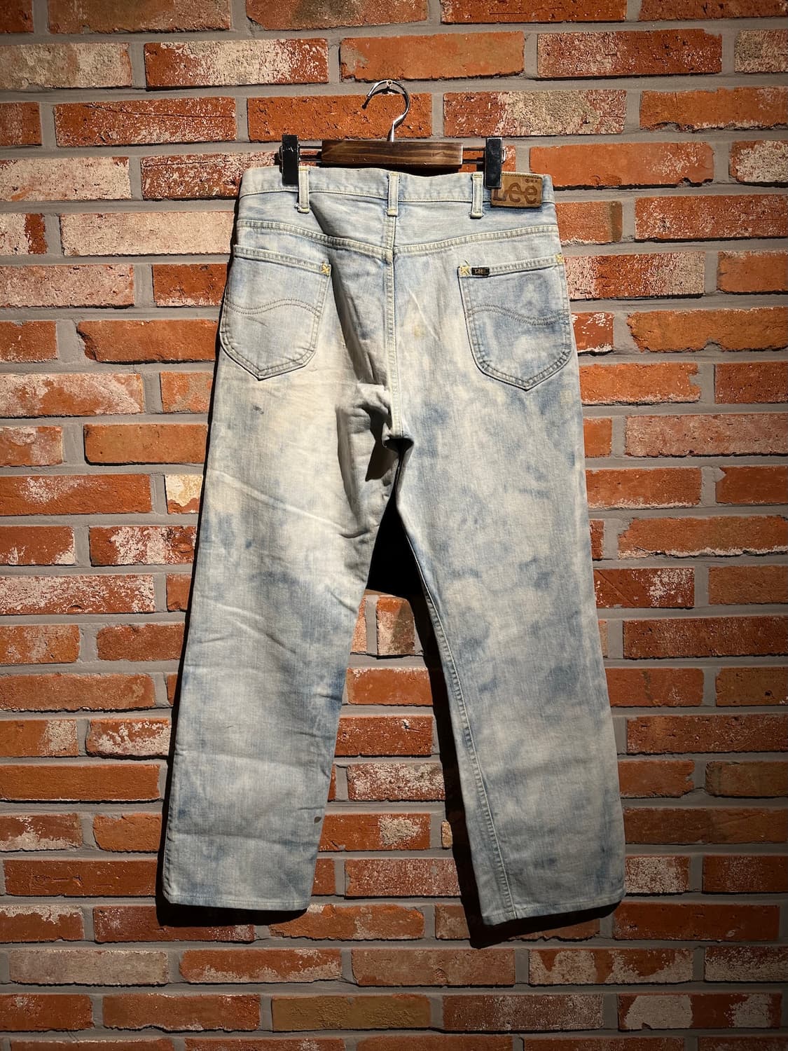 70s USA LEE 빈티지 리 200z 블랙 사이드 탭 데님 팬츠 상품이미지6