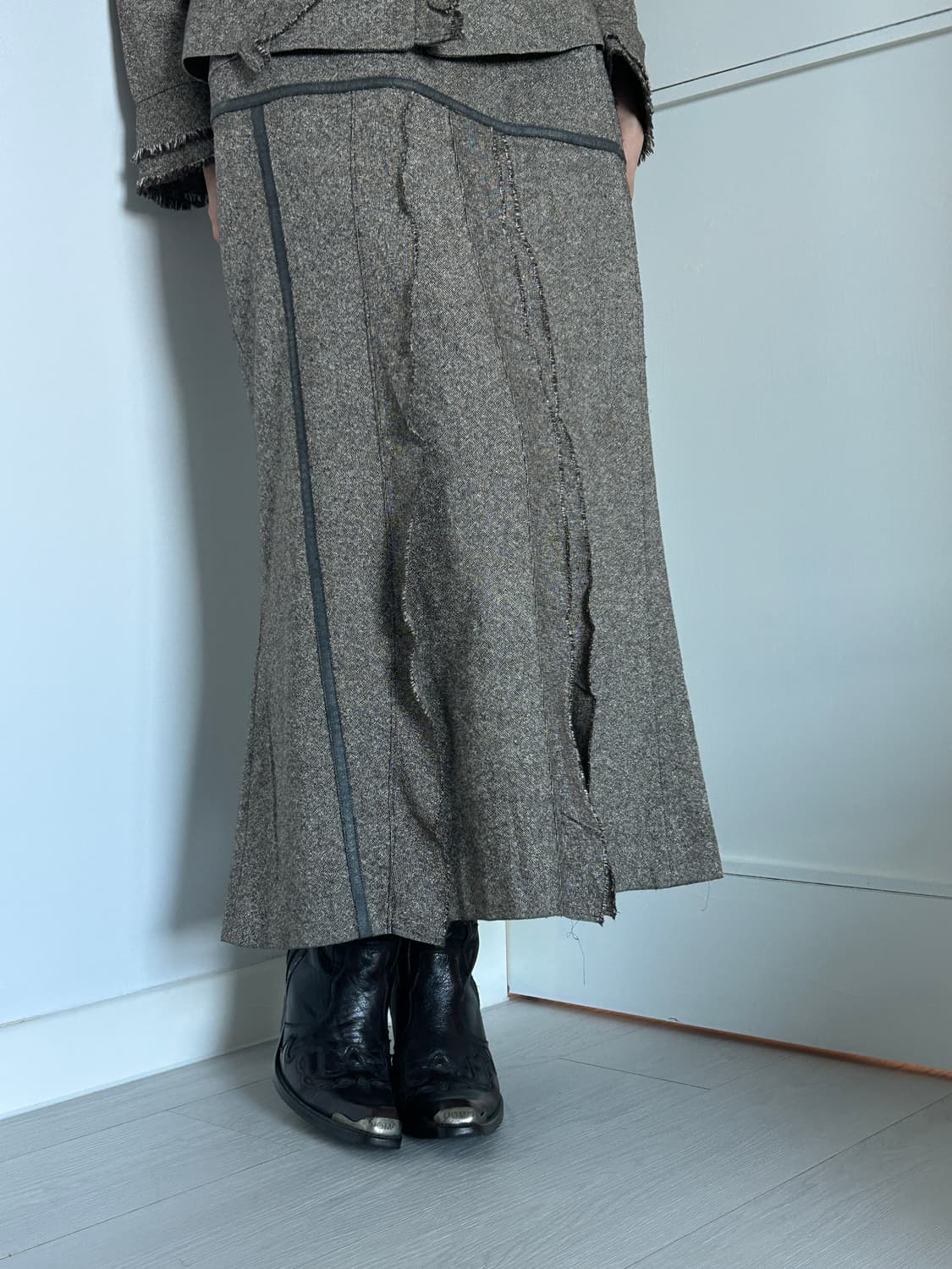 Dusky Brown Two piece / 빈티지 투피스 상품이미지5