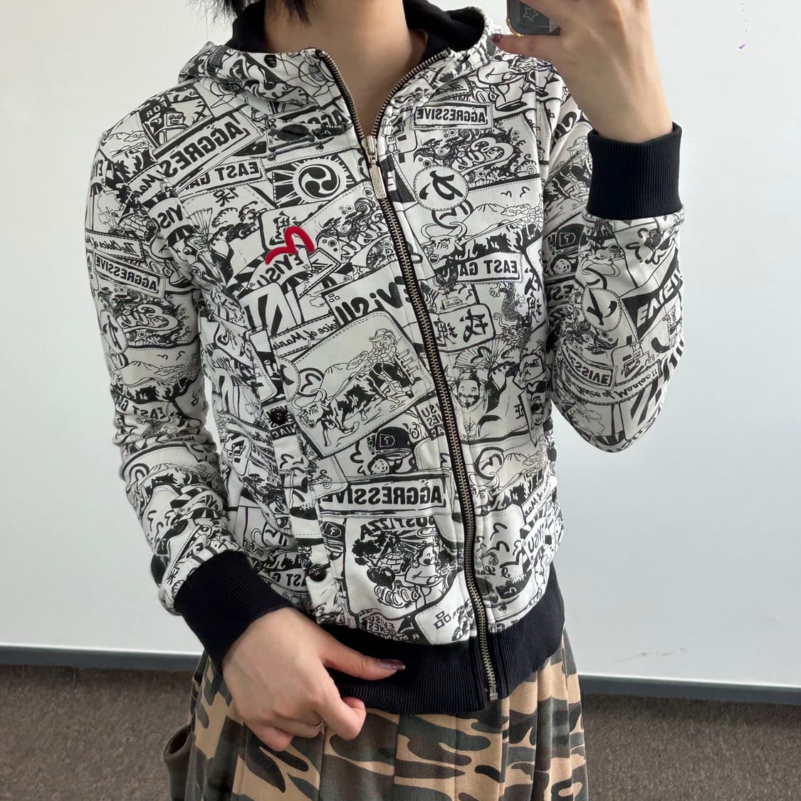 Evisu 에비수 90‘s 그래피티 후드집업 상품이미지2