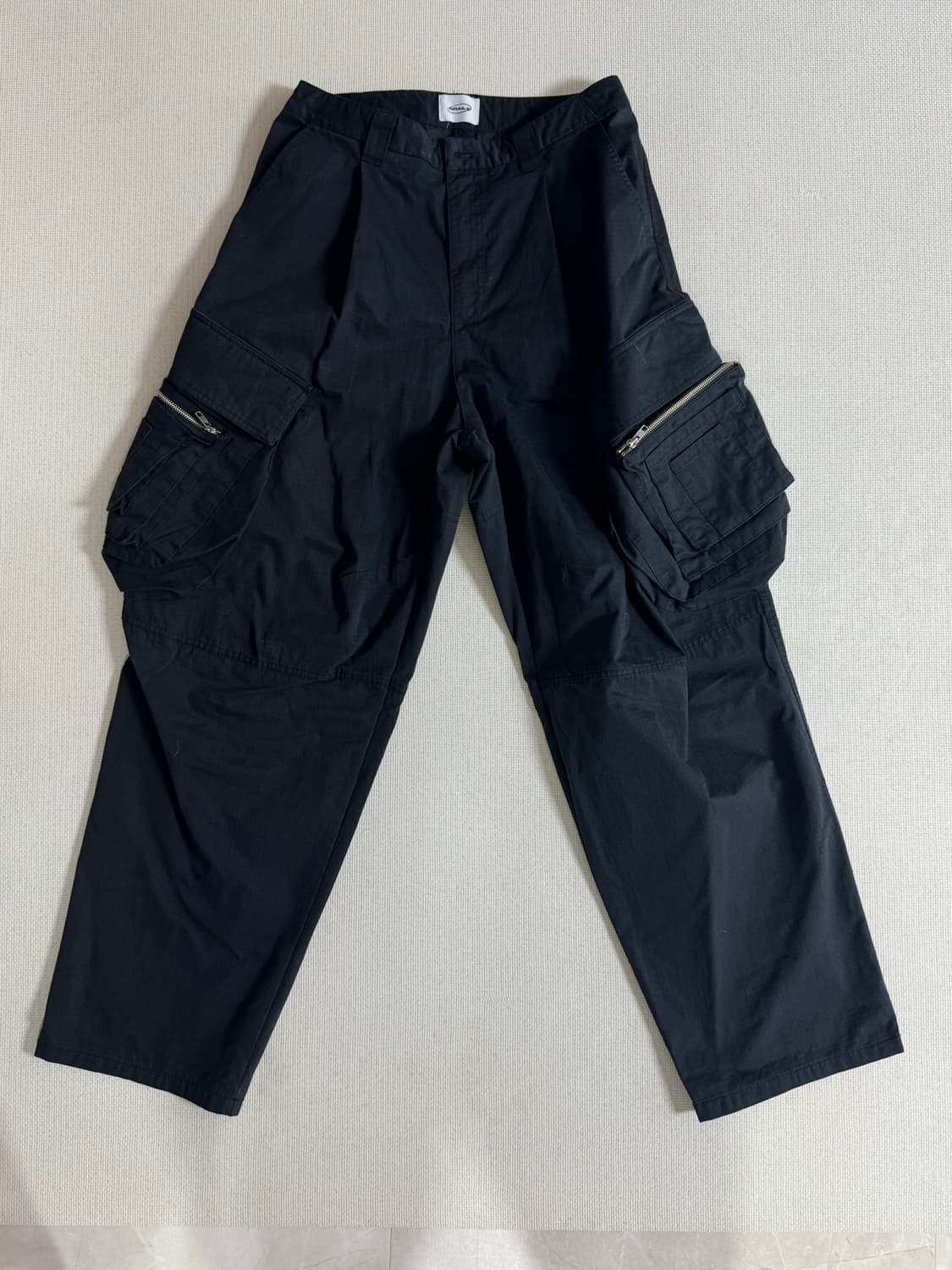 그레일 오발 라지 핏 카고 팬츠 블랙 2사이즈 상품이미지4