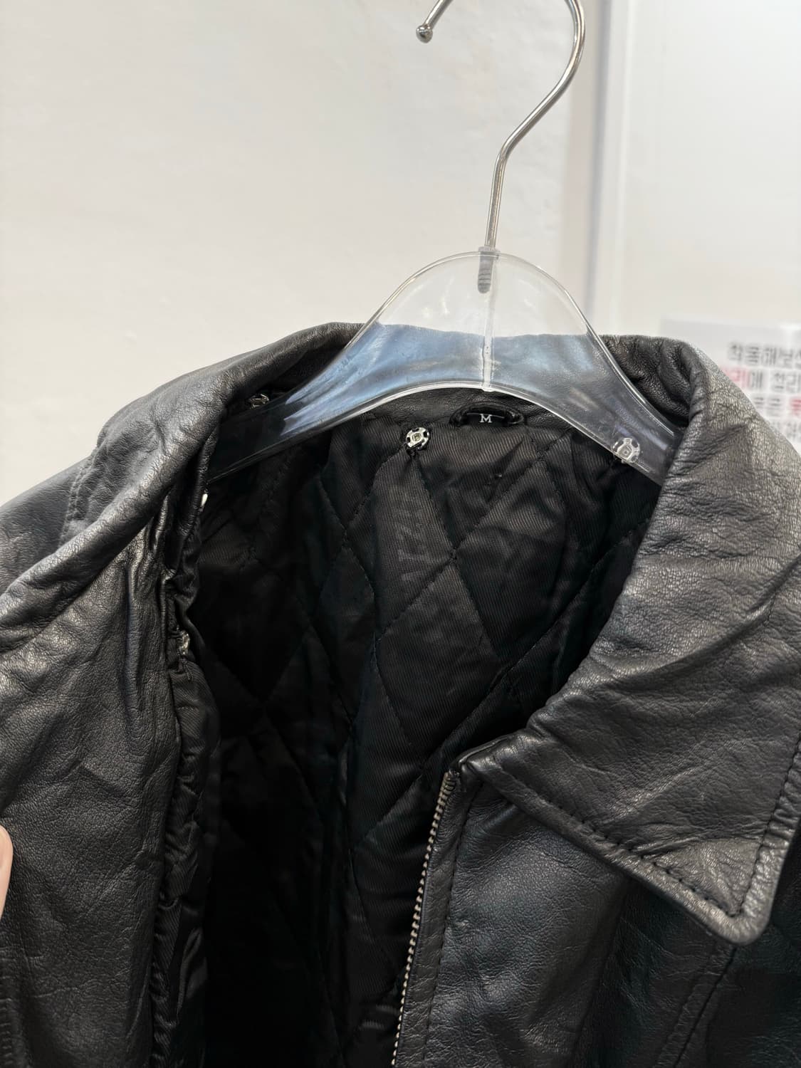 Vintage leather zip-up jacket  상품이미지3