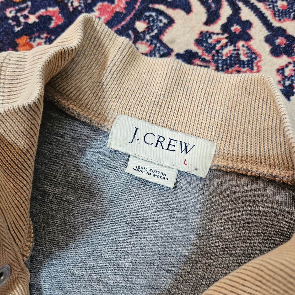 제이크루(J CREW) 빈티지 헨리넥 헤비 코튼 티셔츠 L size 상품이미지5