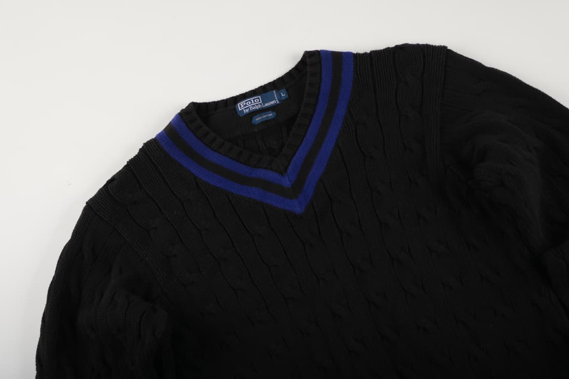 [L] 폴로 랄프로렌 헤비 코튼 꽈배기 니트 상품이미지2
