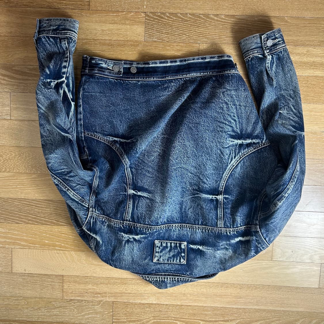 메종미네드 데님 워싱 자켓 블루 100 사이즈  상품이미지2