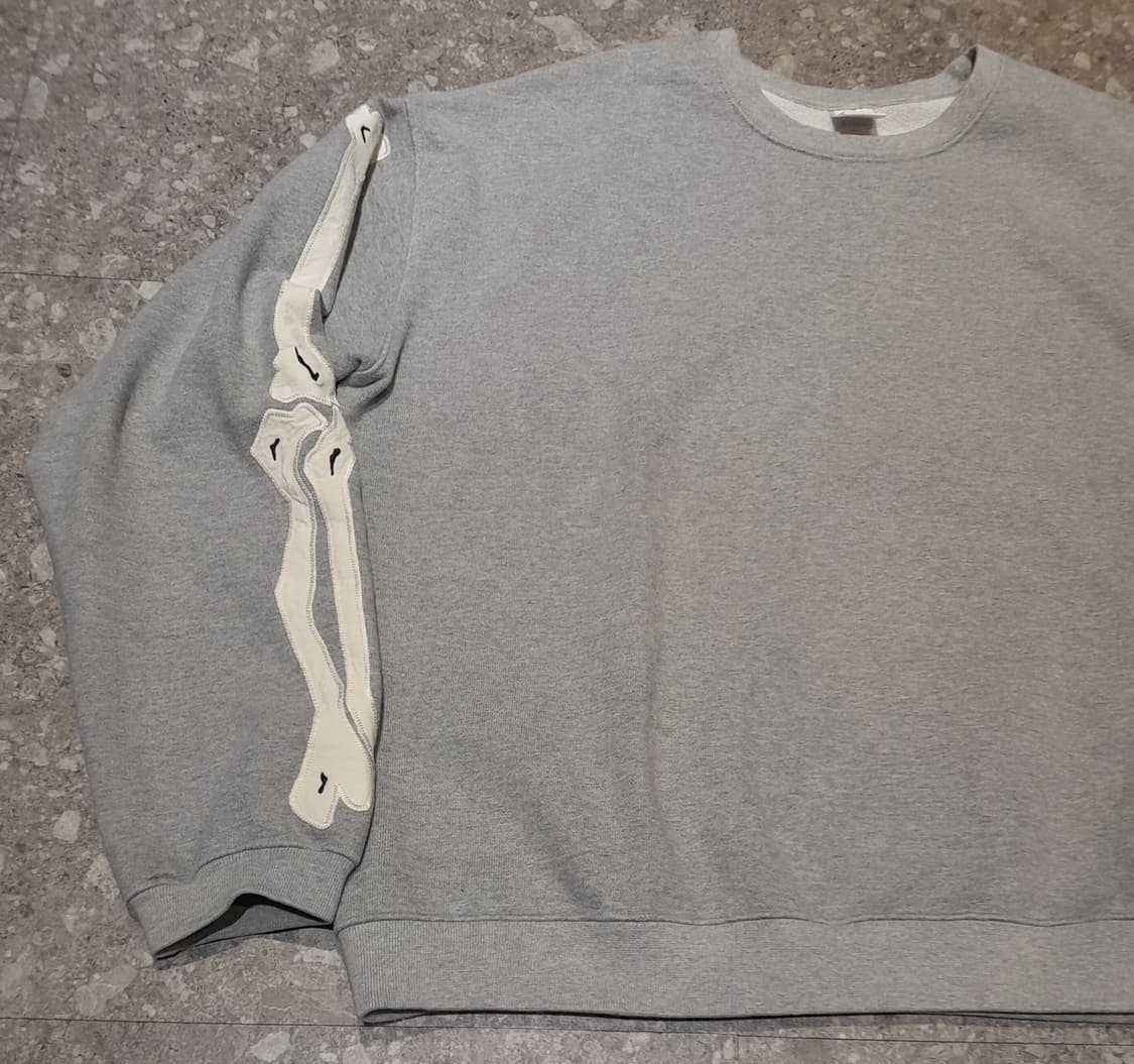 💥블랙아웃 본 헤비스웻셔츠 에쉬그레이 (XL)  상품이미지4