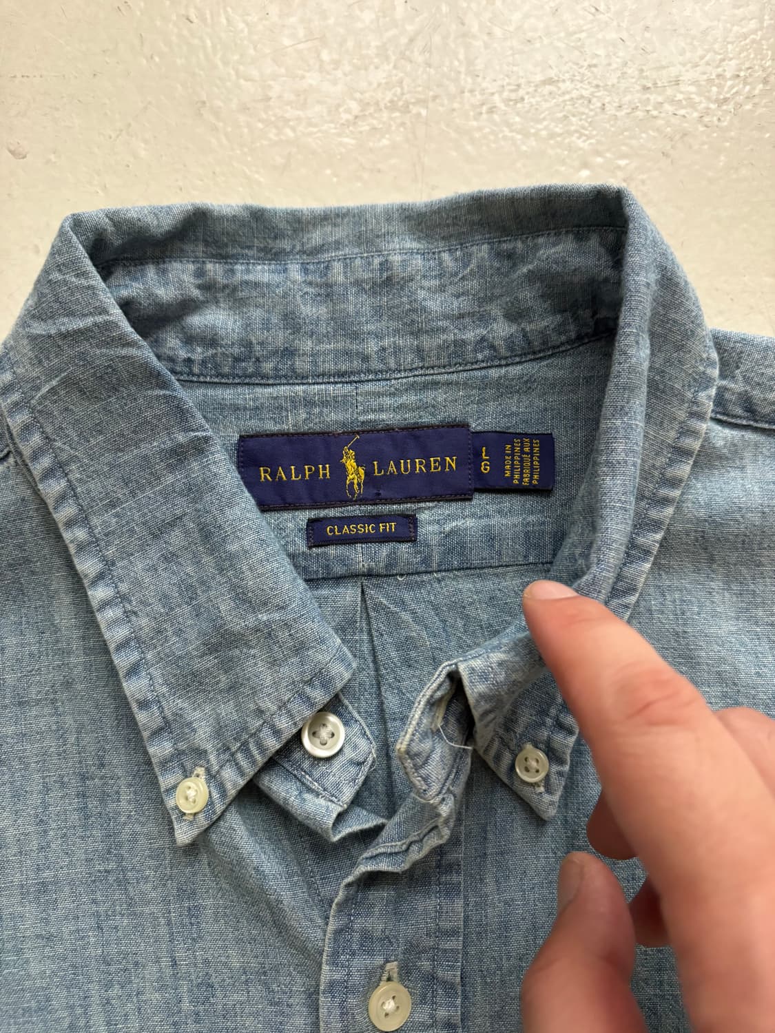 Polo Ralph Lauren Chambray Blue shirt  상품이미지4