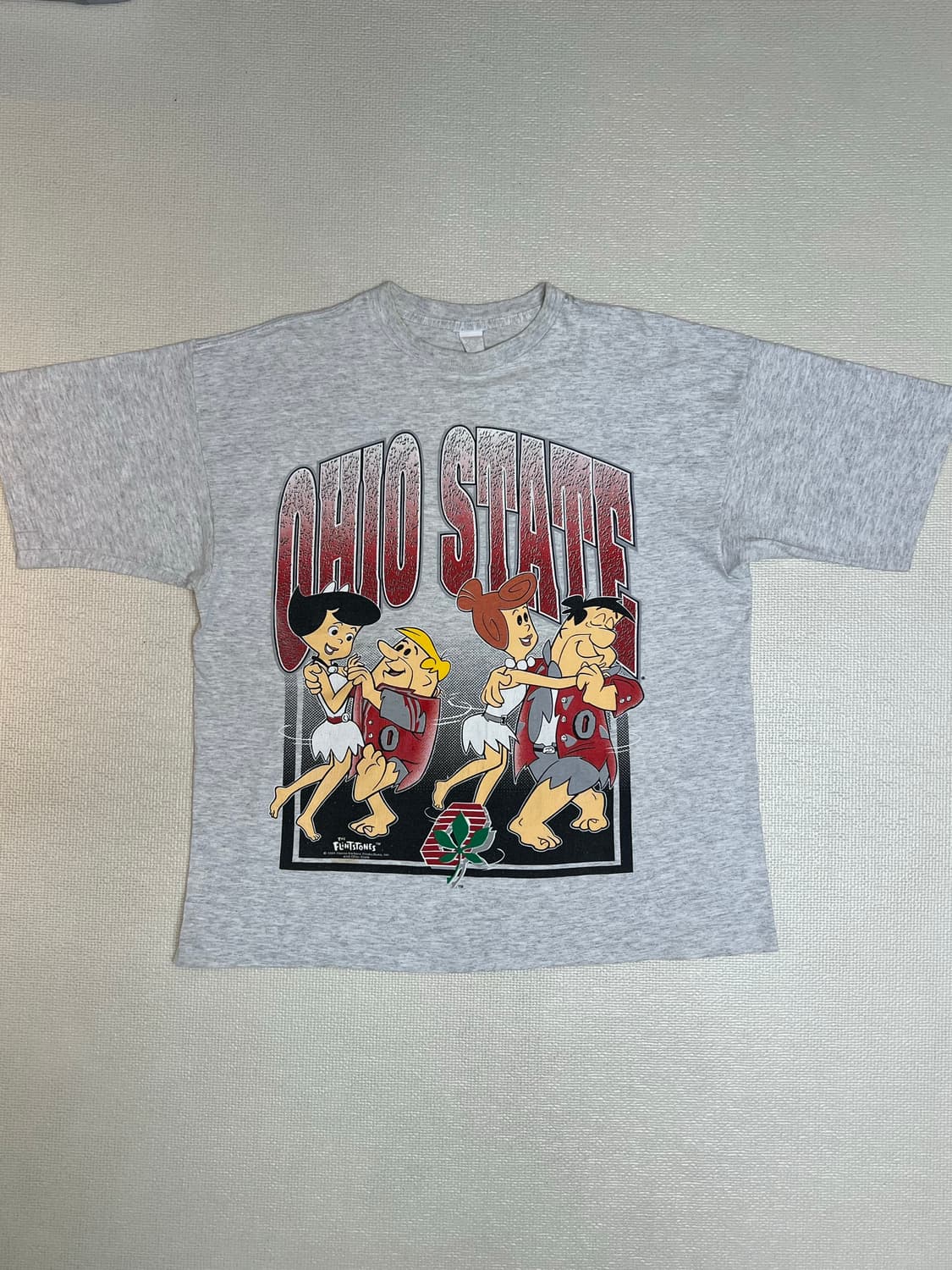 90s 고인돌가족 오하이오컬리지 빈티지티셔츠 XL사이즈 상품이미지1