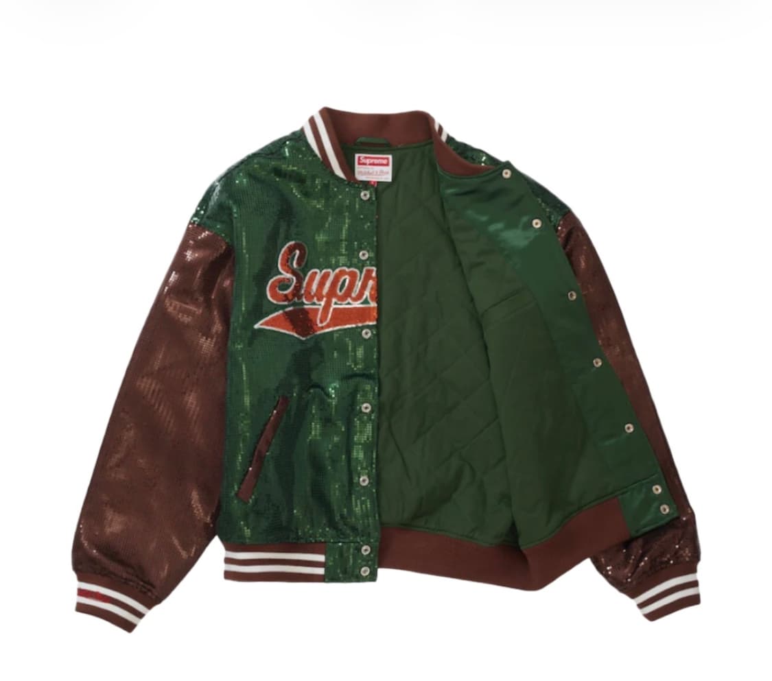 슈프림 미첼앤네스 세퀸 바시티 자켓23ss 상품이미지2