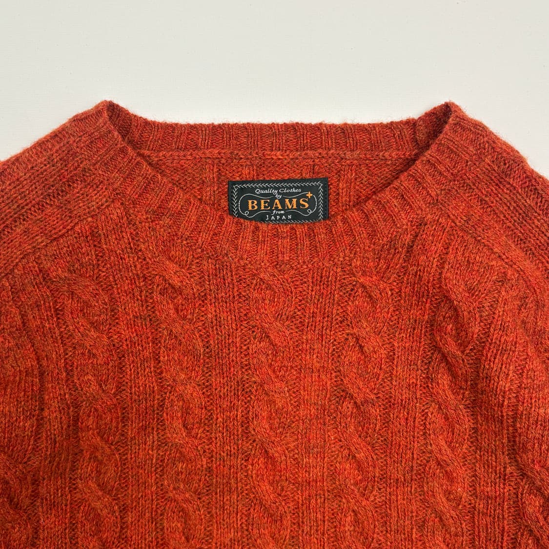 [S] Beams cable sweater knit orange 상품이미지2