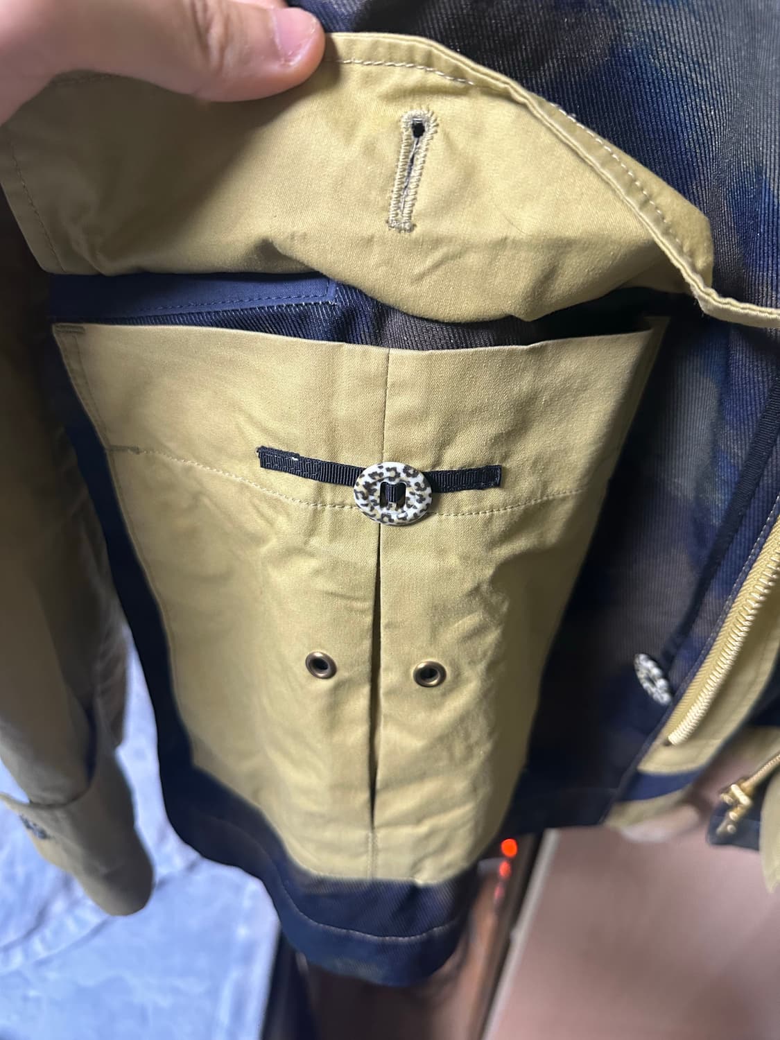 겐조 레오파드 컬러블록 파카자켓 M 상품이미지5