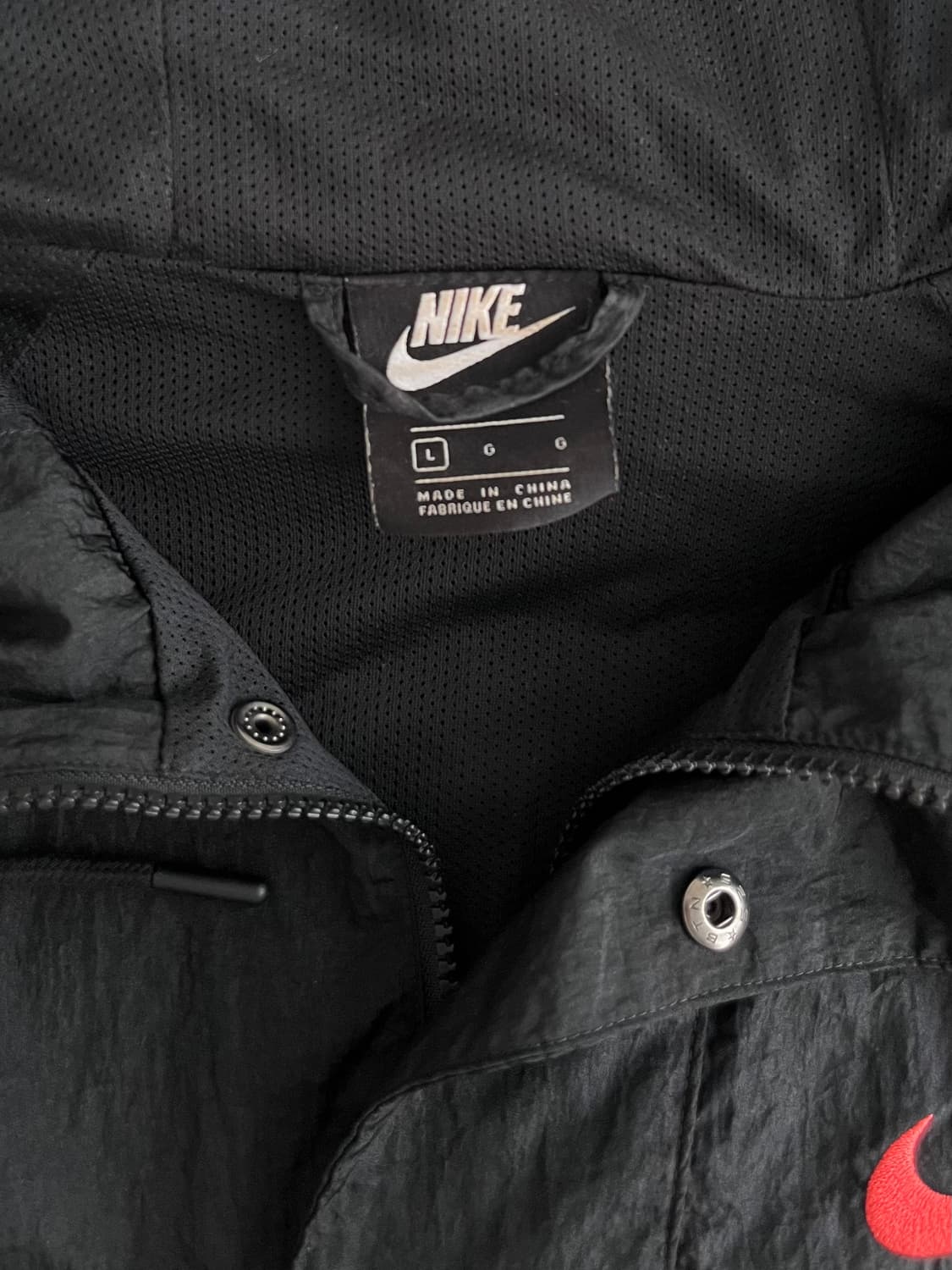 L) 나이키 더블 스우시 아노락 바람막이 블랙 상품이미지4