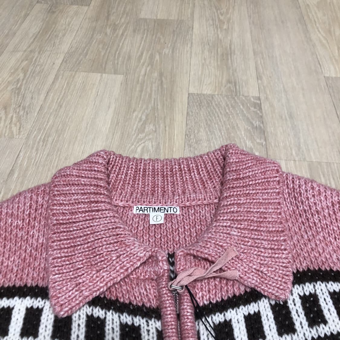 (F) 새상품 파르티멘토 PARTIMENTO 코위찬 니트 집업 가디건 상품이미지6