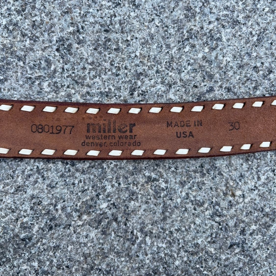 90s USA 밀러 Miller 웨스턴 웨어 카빙 레더 벨트(버클포함) 상품이미지8