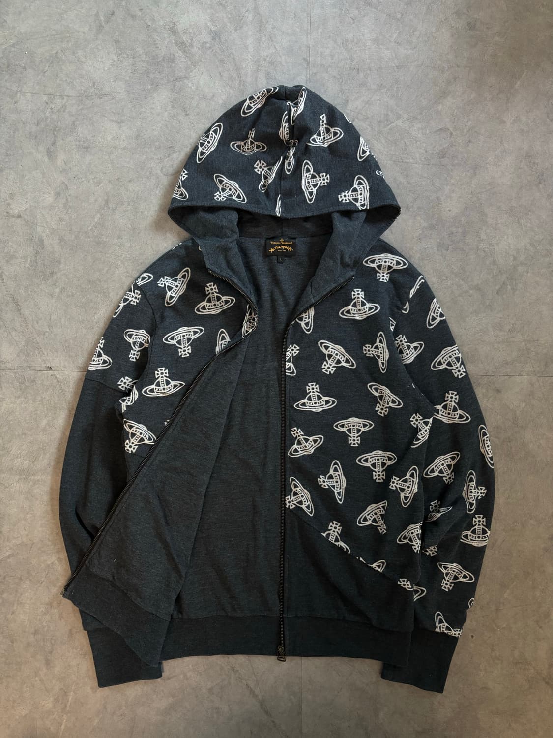 Vivienne Westwood 비비안웨스트우드 네이비 로고 후드 집업 상품이미지7