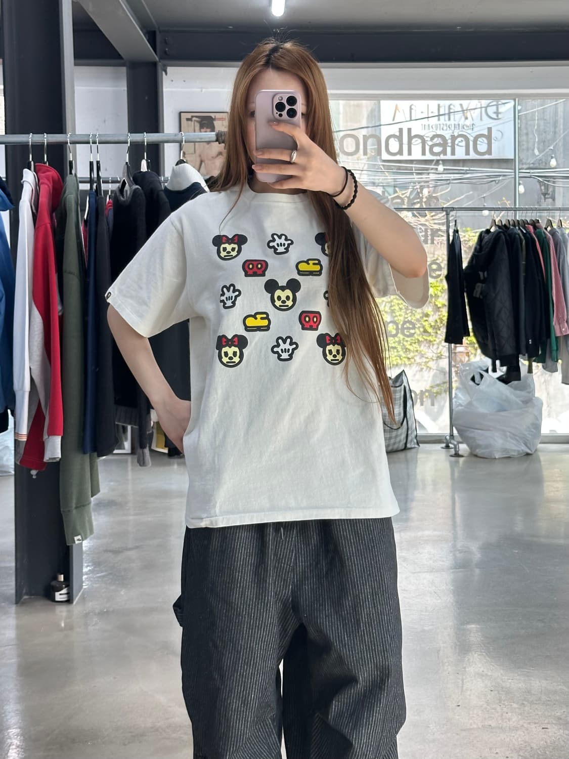 베이프 x Disney 마일로 미니마우스 반팔티 상품이미지3