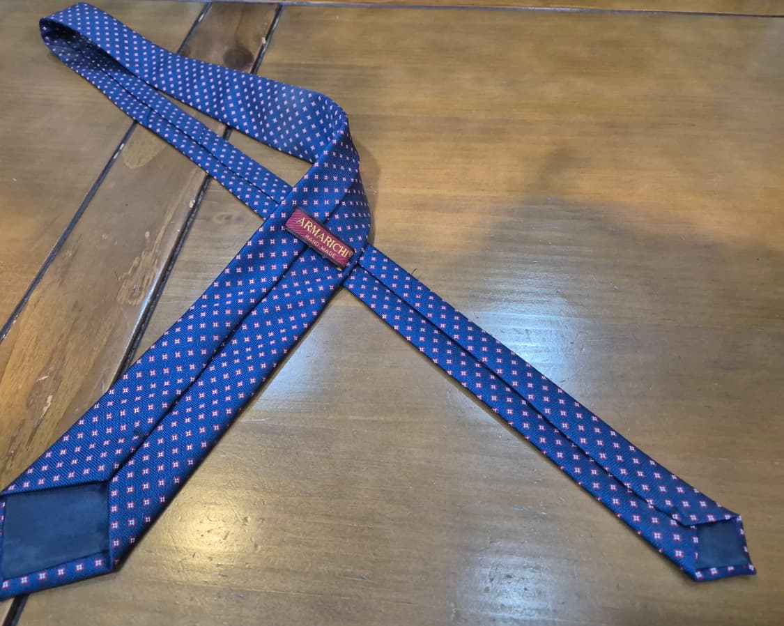 네이비 플라워 도트 타이 상품이미지2