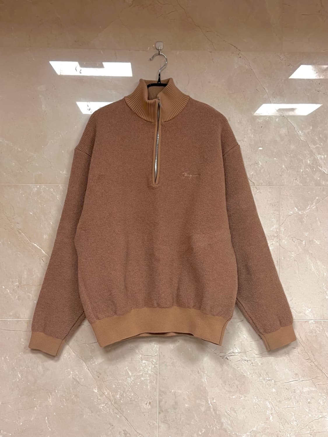 자크뮈스 니트집업 (남녀공용) 베이지 M 상품이미지3