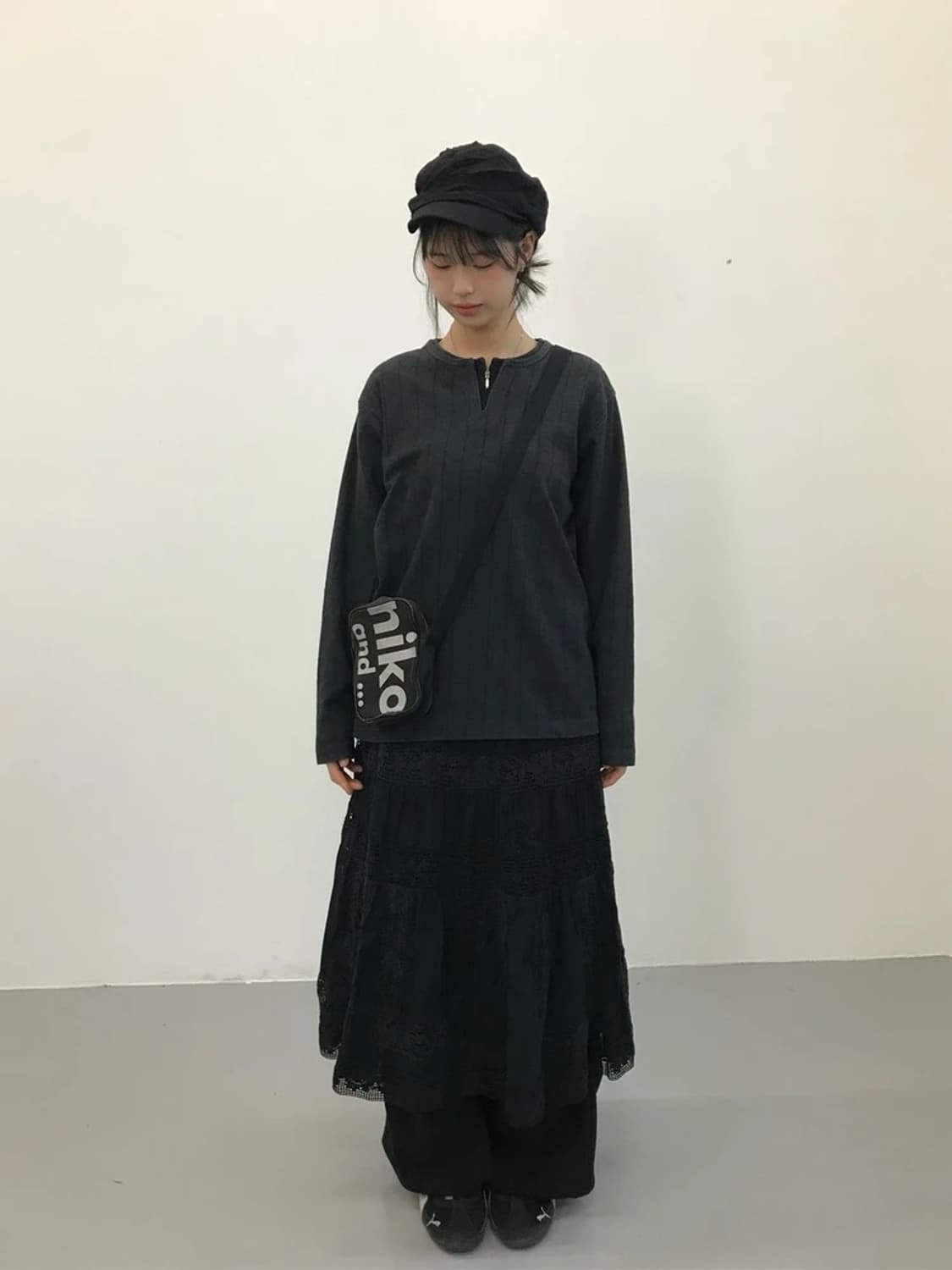 JPN Ribbed Zip Neck Top 상품이미지1