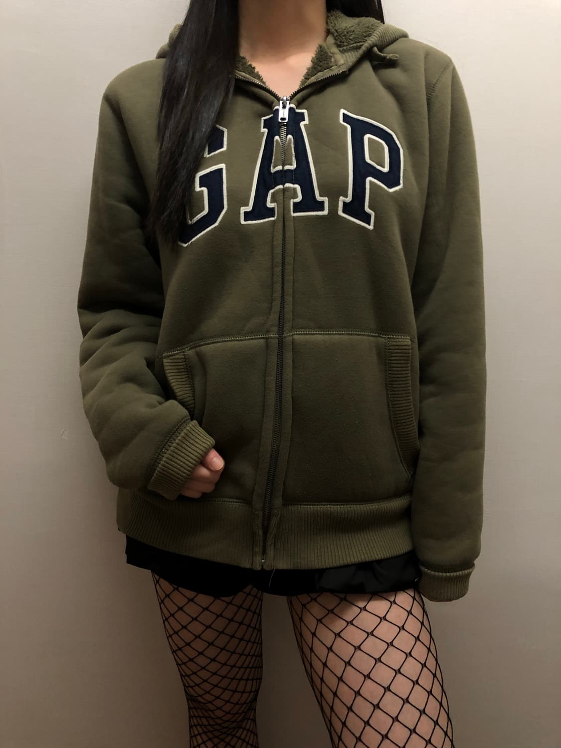 빈티지 갭 카키 울 후드집업 상품이미지6