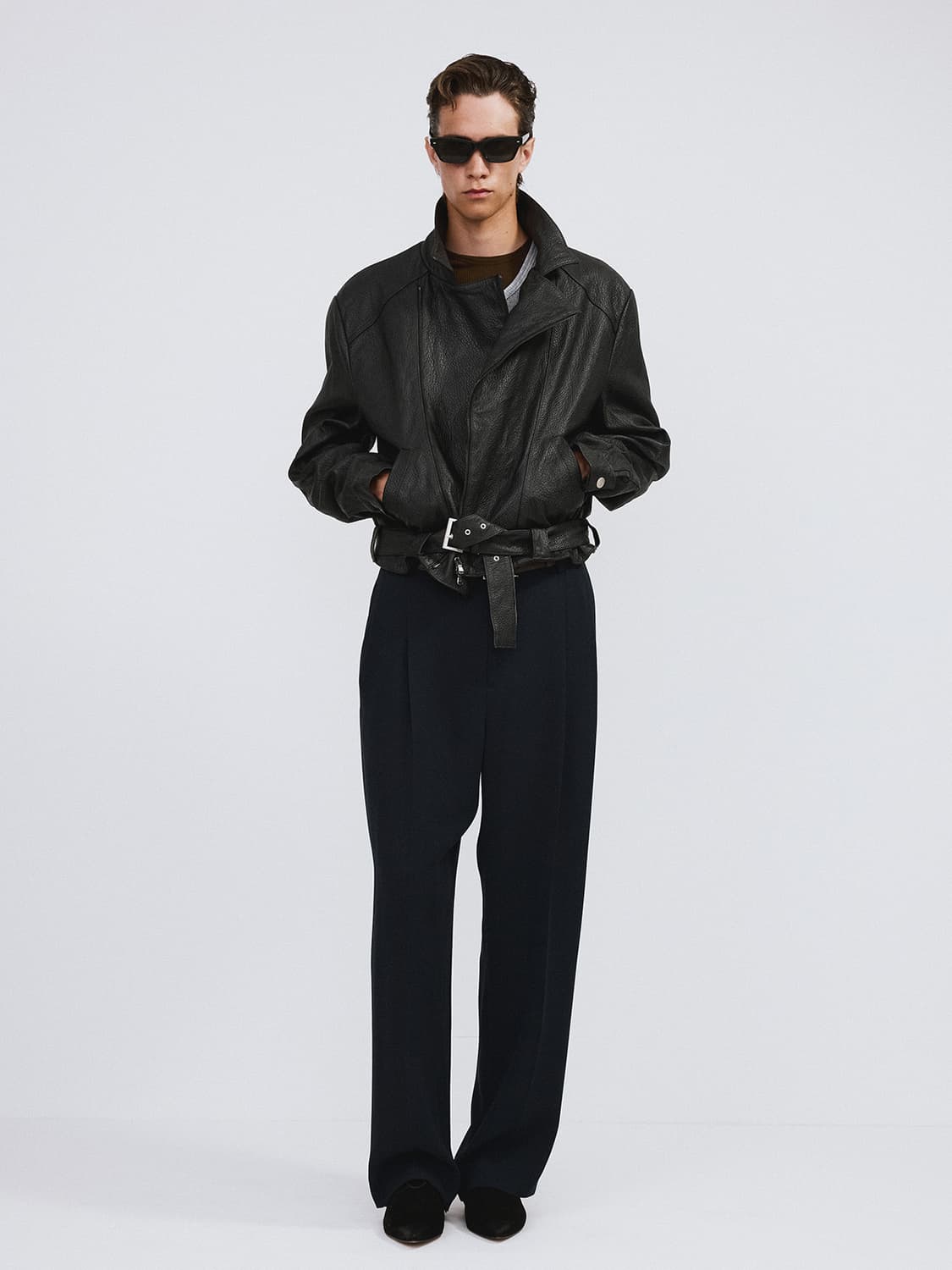 렉토 26SS 빈티지 이펙트 바이커 레더 가죽 자켓 블랙 상품이미지3