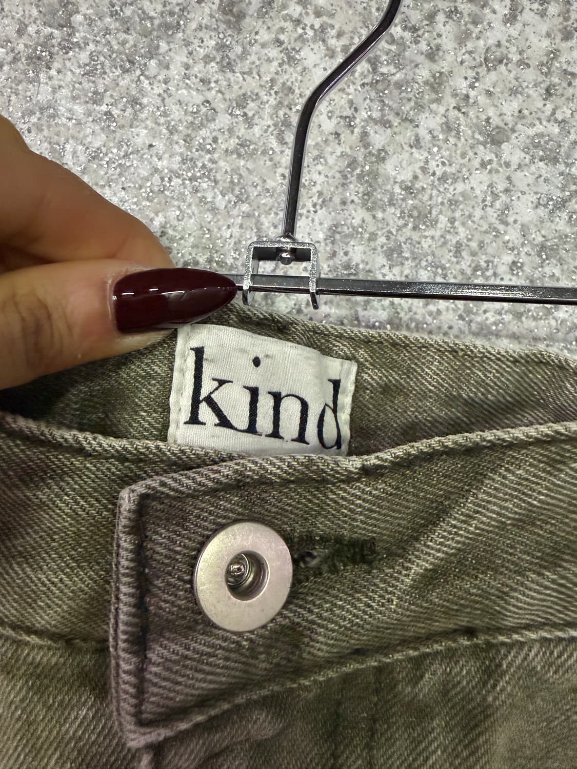 카인드 카키 워싱 벌룬 데님 팬츠 B4375 상품이미지5