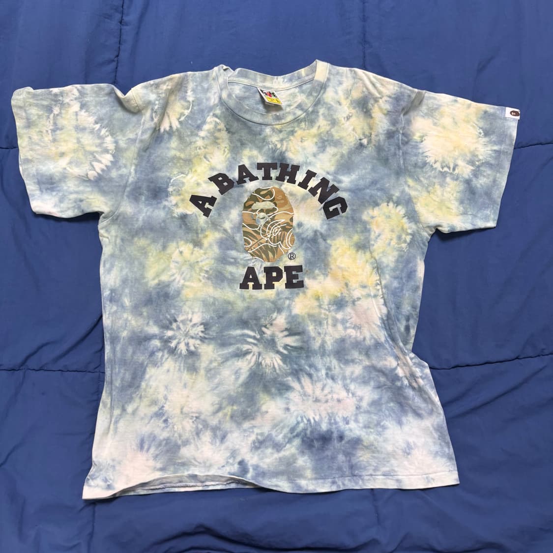 [XL] 베이프 컬리지 타이다이 반팔 티셔츠 상품이미지1