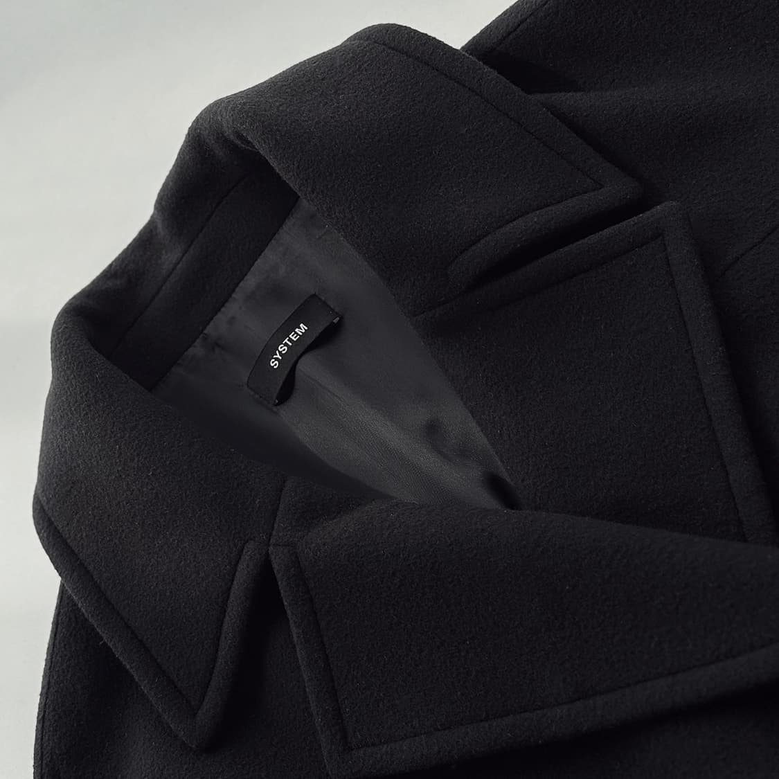 시스템 울 캐시미어 하프 코트 상품이미지2