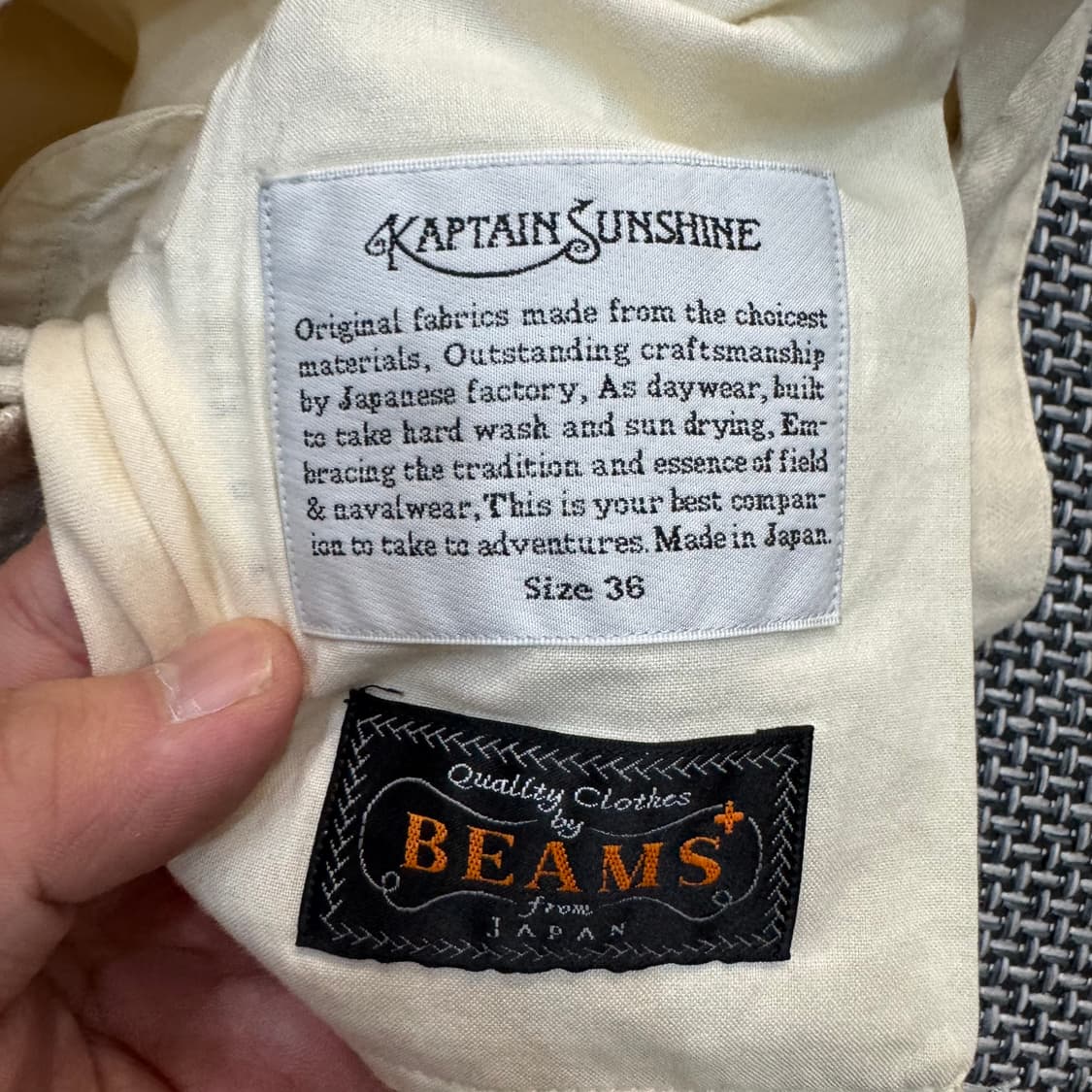 BEAMSPLUS X 캡틴선샤인 코튼팬츠 아이보리(35/OLD-8260) 상품이미지6