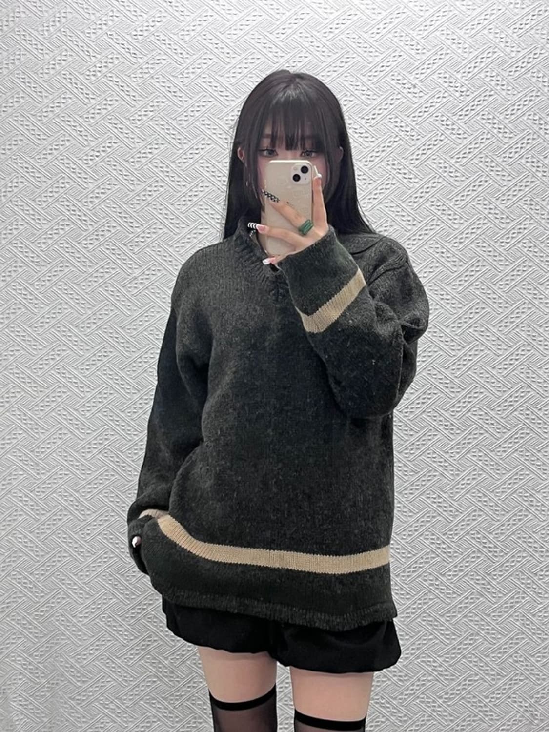 리바이스 빈티지 레트로 코지 스트라이프 울 니트 M C10380 상품이미지2