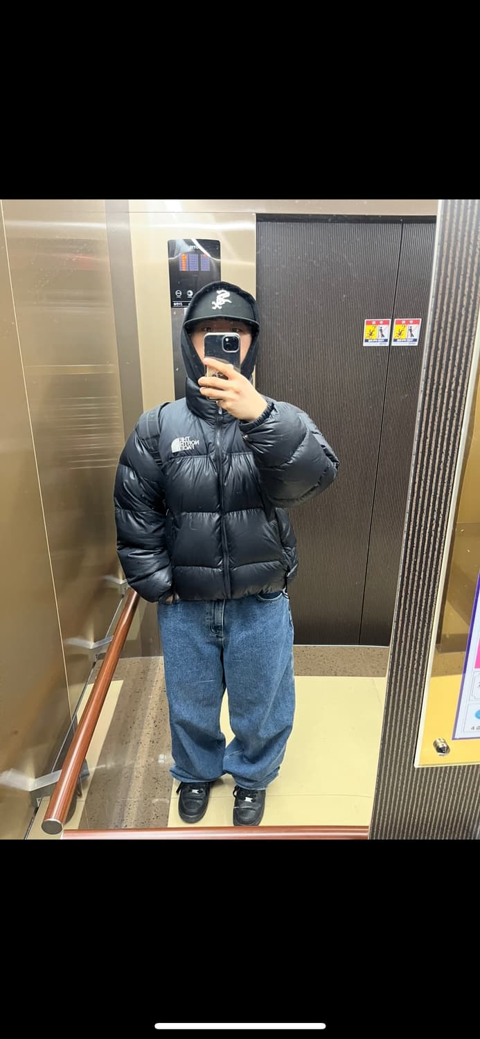 노스페이스 눕시 블랙 패딩 상품이미지3