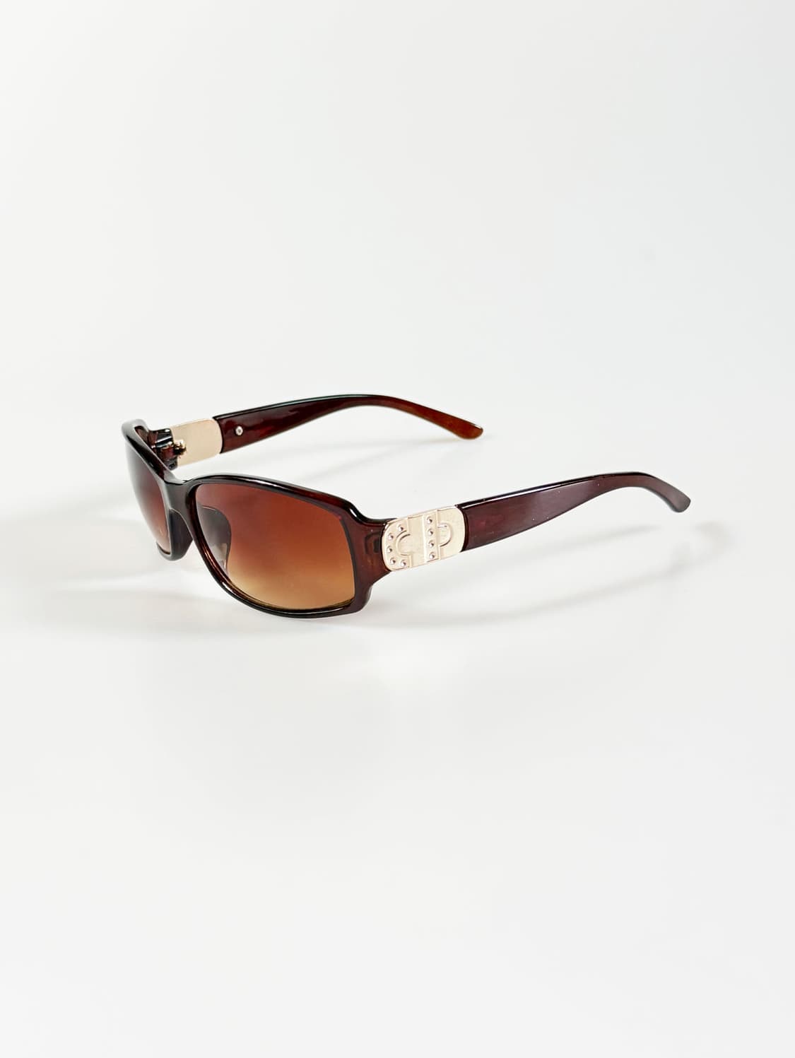 90s 브라운 볼드 스퀘어 그라디언트 틴트 빈티지 선슬라스 상품이미지3