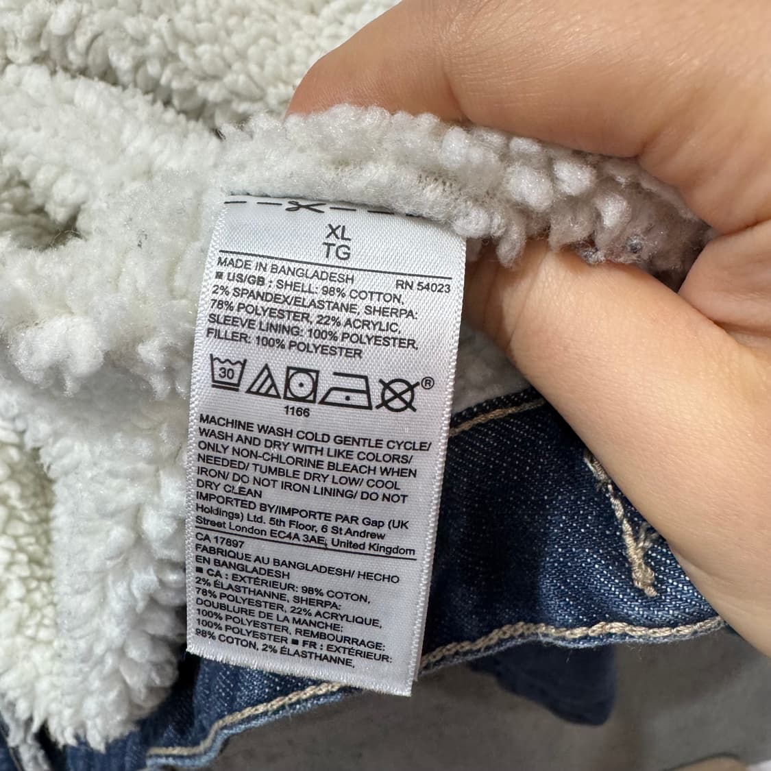 갭 GAP 우먼스 쉐르파 데님 트러커 자켓 (M)   상품이미지6