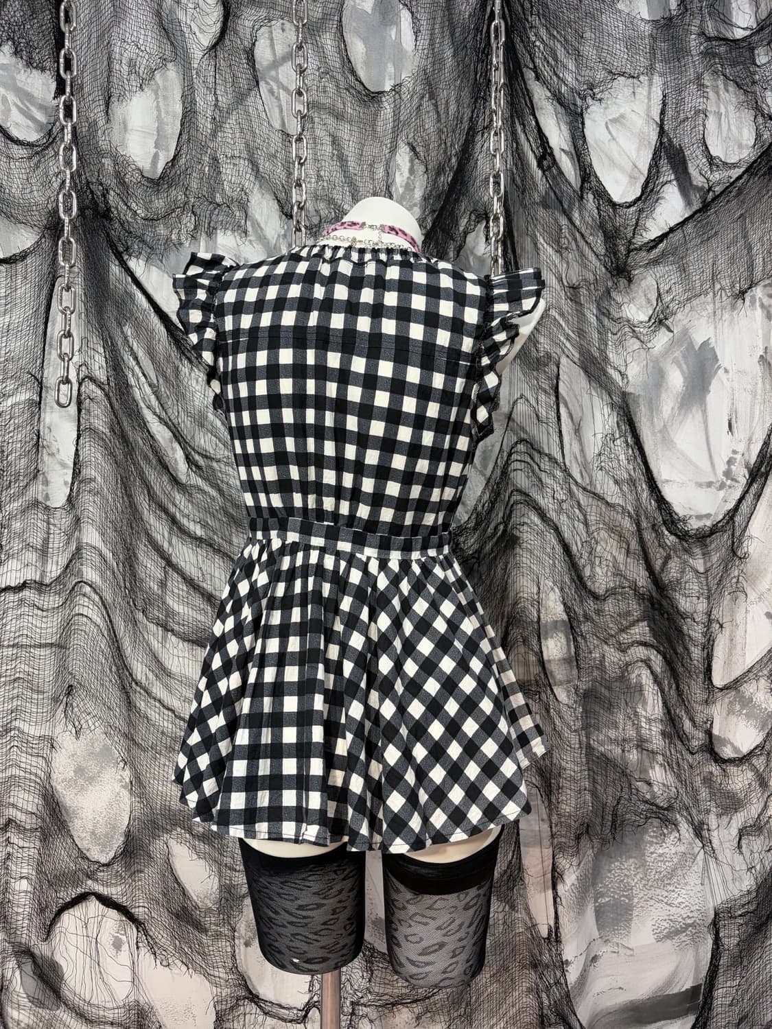 evelyn mori Romantic Gyaru check Blouse 상품이미지6