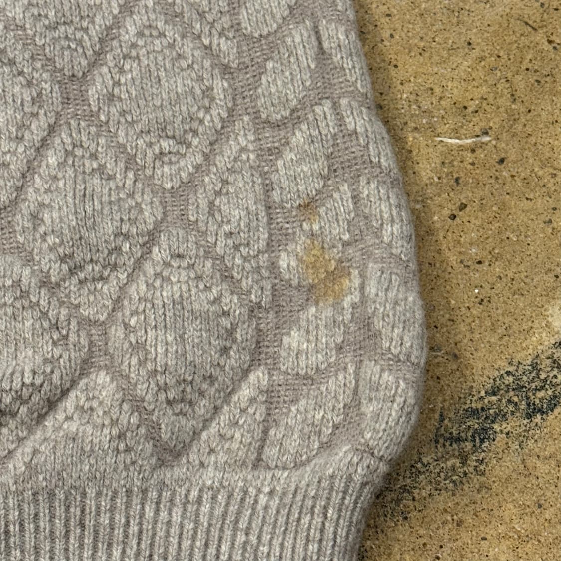 [정품/100] 디올 패턴 니트 스웨터 베이지 b17 상품이미지7
