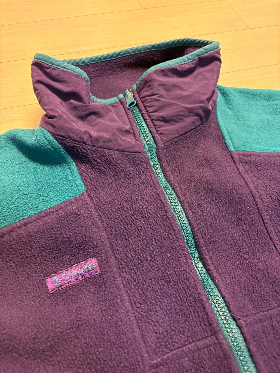 XL)90s~00s 콜럼비아 딥퍼플 플리스 집업 자켓 상품이미지2