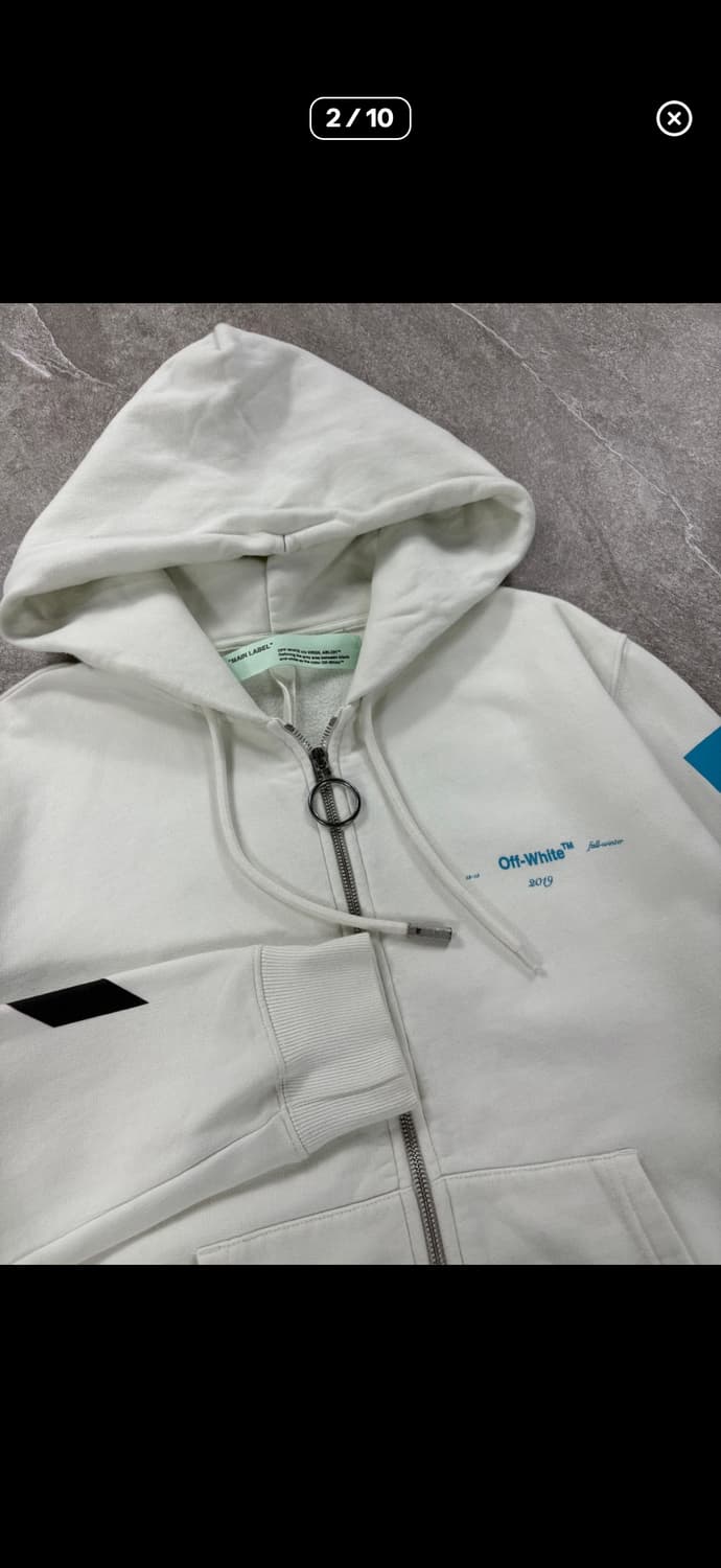 오프화이트 후드집업 상품이미지2