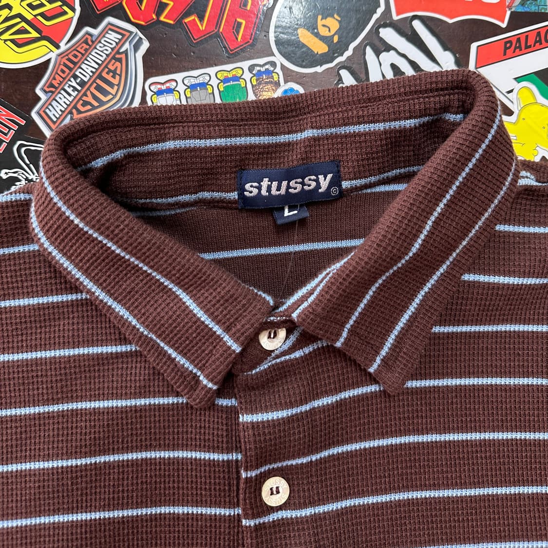 90s USA 올드 스투시 폴로 셔츠 데드스탁 L 상품이미지8