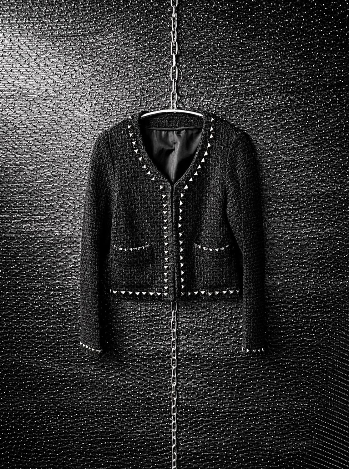 스터드 트위드 자켓 상품이미지1