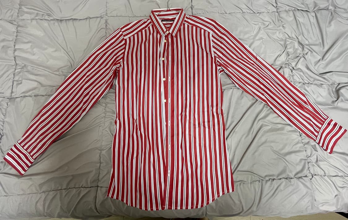 돌체앤가바나 남성 스트라이프 골드핏 셔츠 상품이미지1