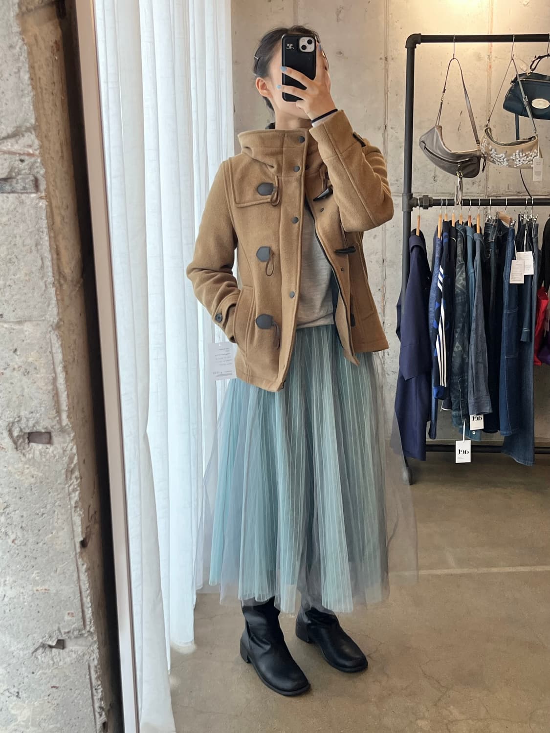 HARE 더플 코트 브라운 상품이미지2