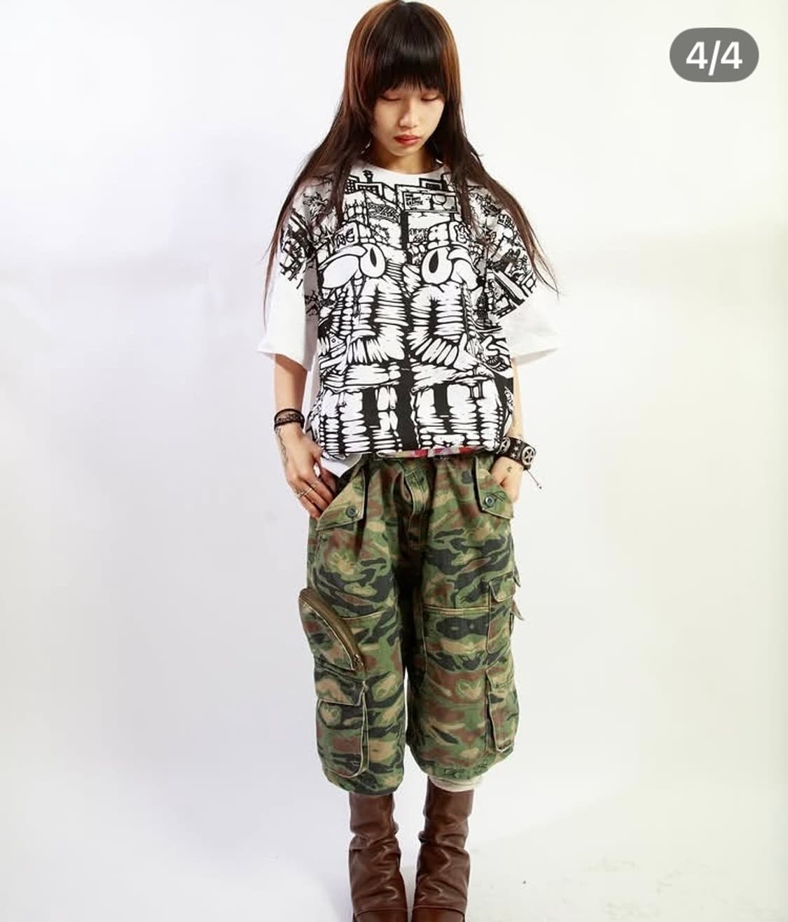 Yuminha beetle camo cargo shorts 상품이미지1
