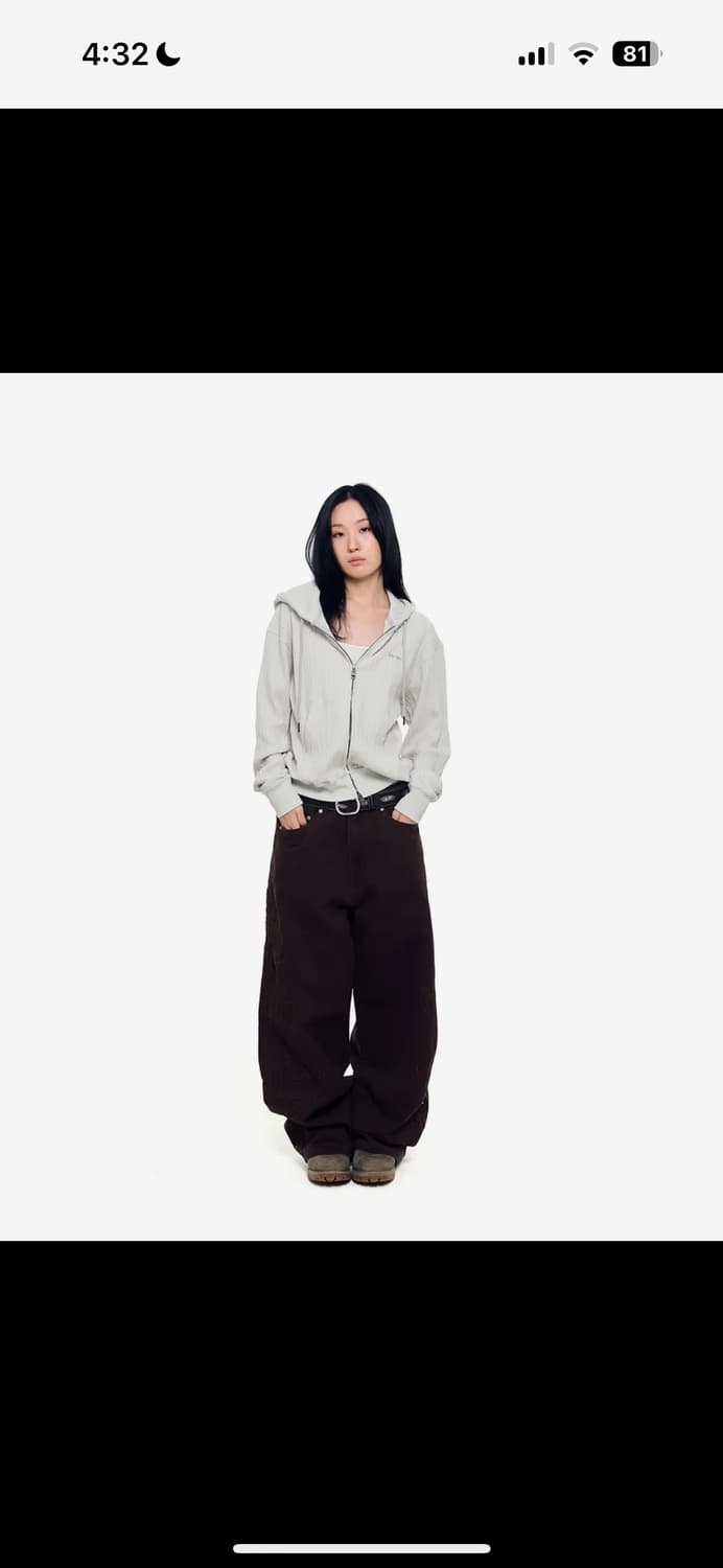 아캄 AAKAM Knitted Zip-up Hoodie (Ivory) 상품이미지4