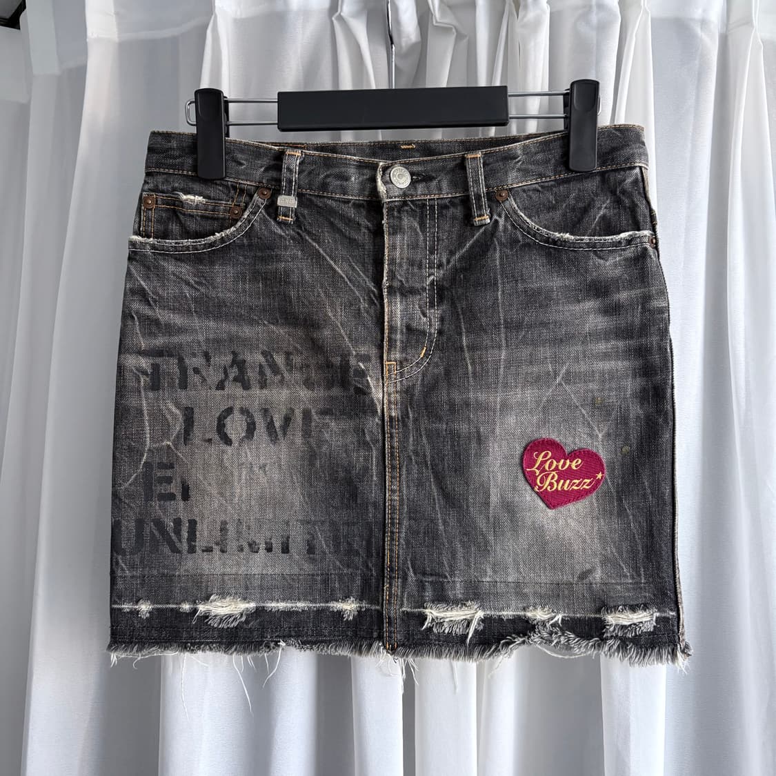 히스테릭 글래머 러브 버즈 미니스커트 상품이미지1