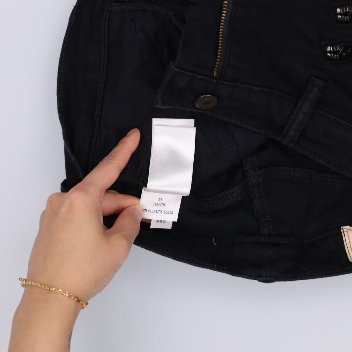 27 폴로 여성 블랙 일자데님 0430H 상품이미지6