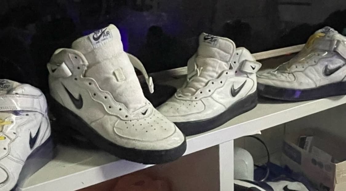 96년 나이키 에어포스1 미드 검정완창 265 상품이미지6