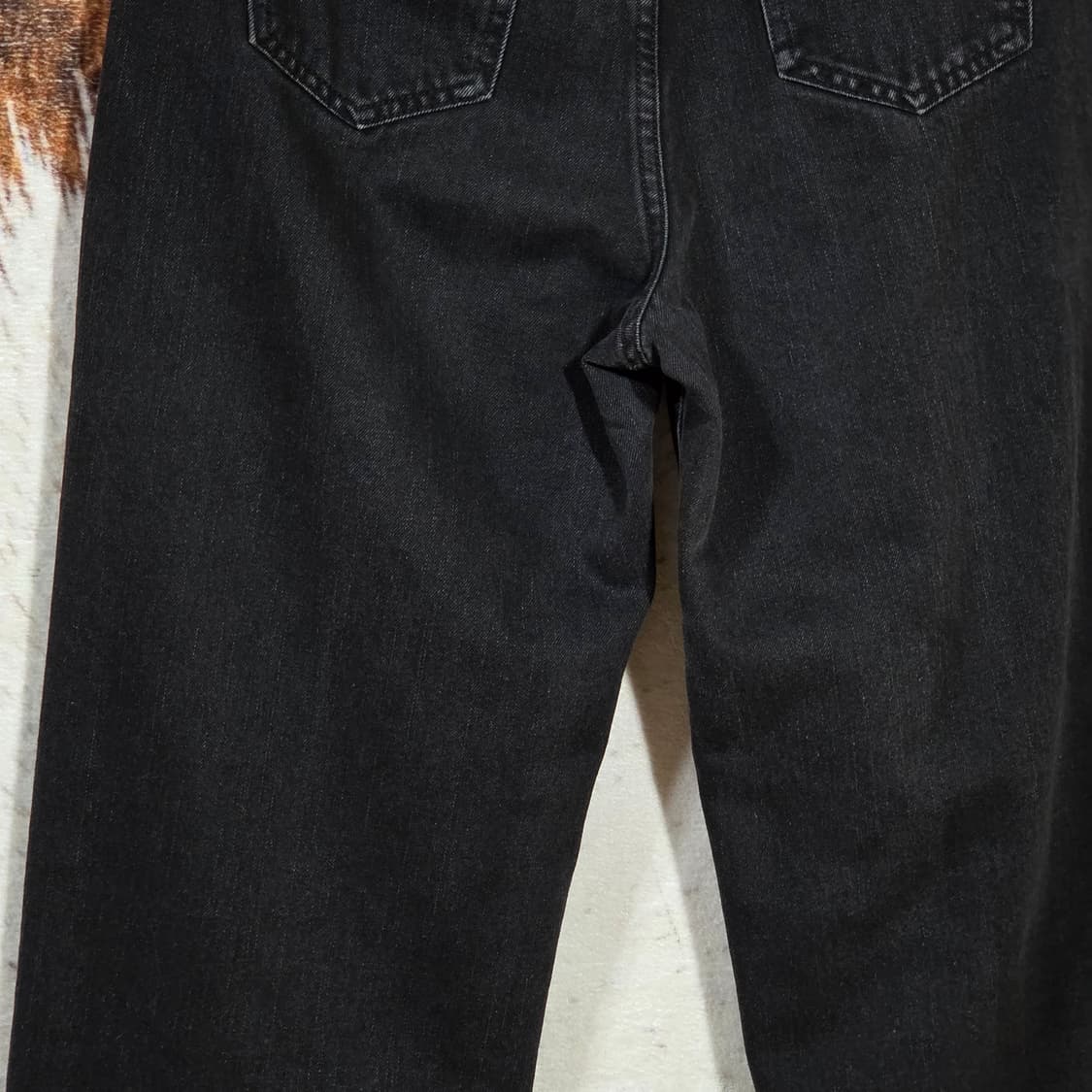 빈티지 흑청 와이드 데님팬츠 상품이미지6