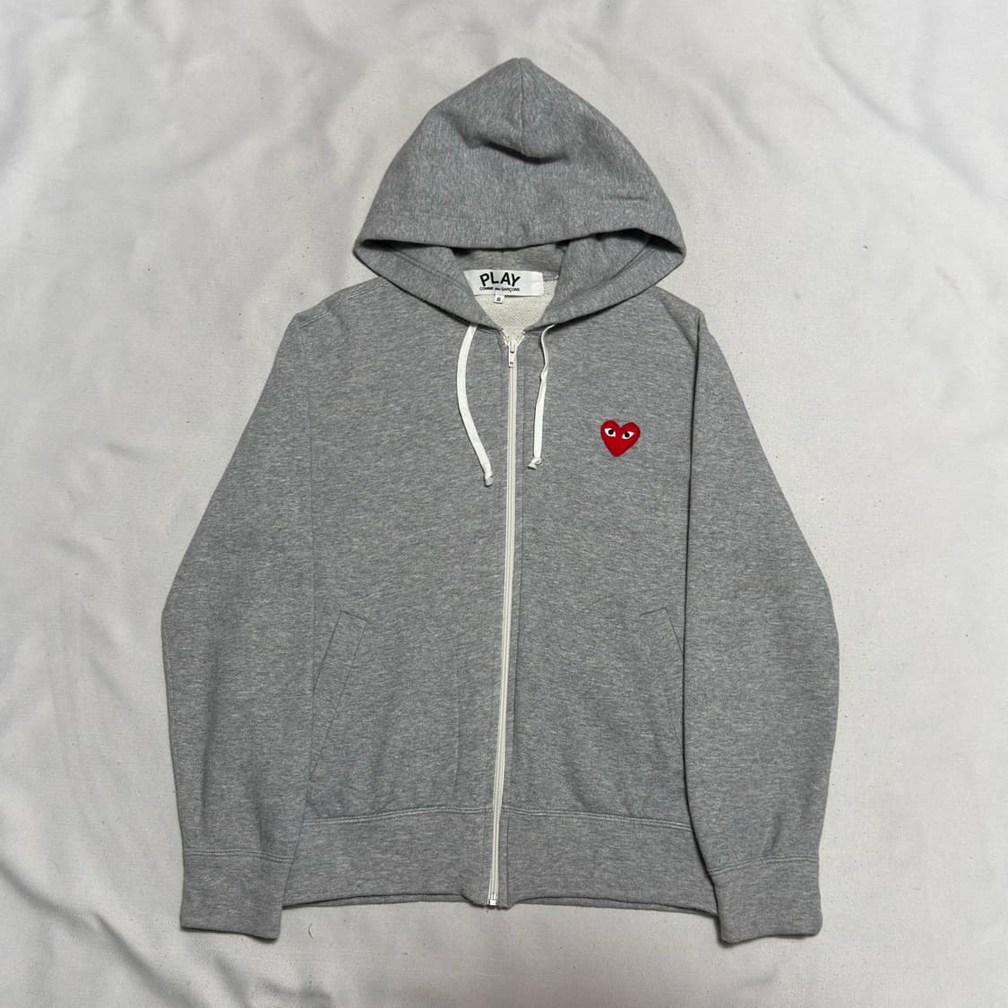 S 꼼데가르송 하트 로고 후드집업 상품이미지3