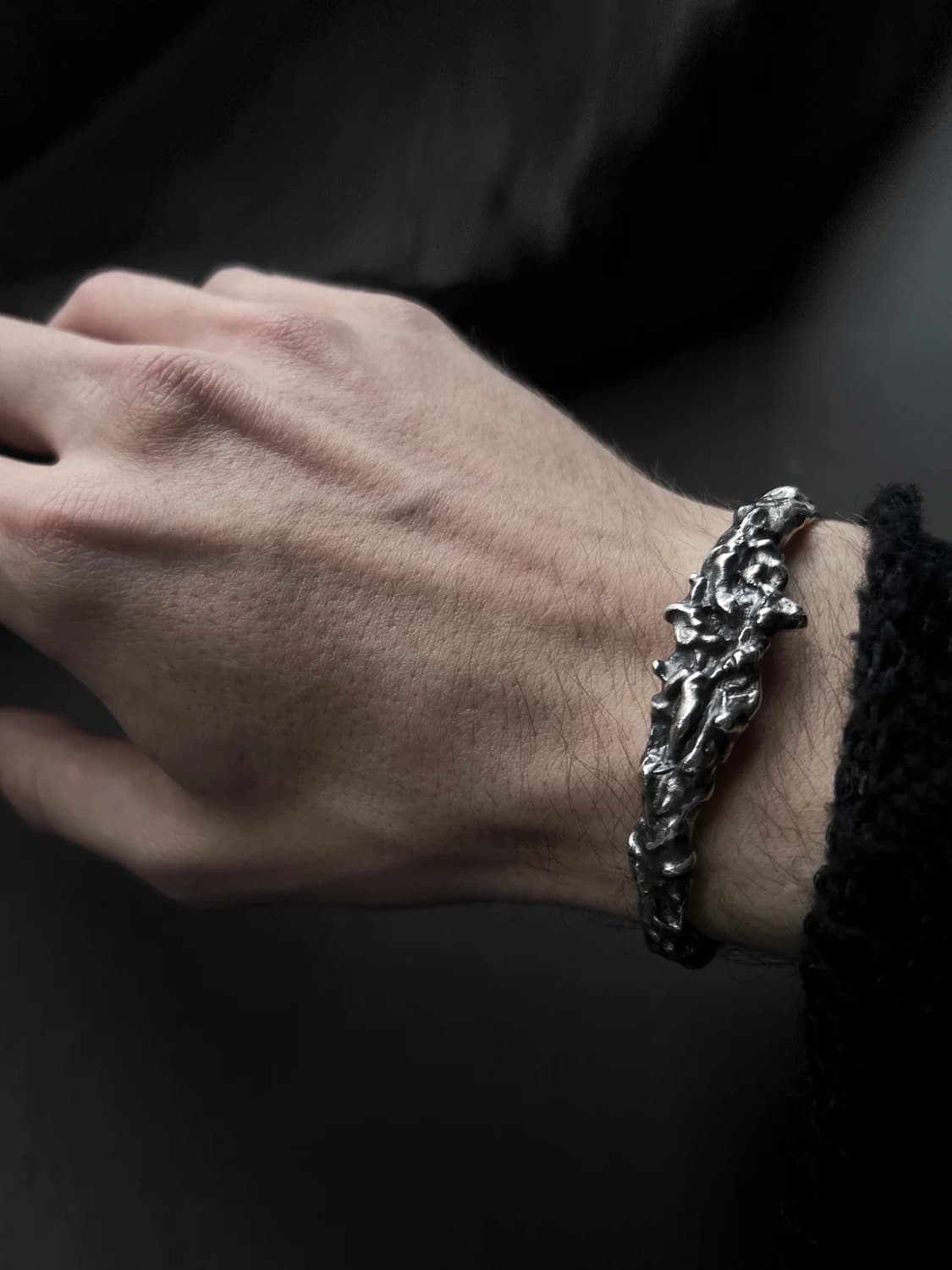 블랙멀 뱅글 925 실버 상품이미지5