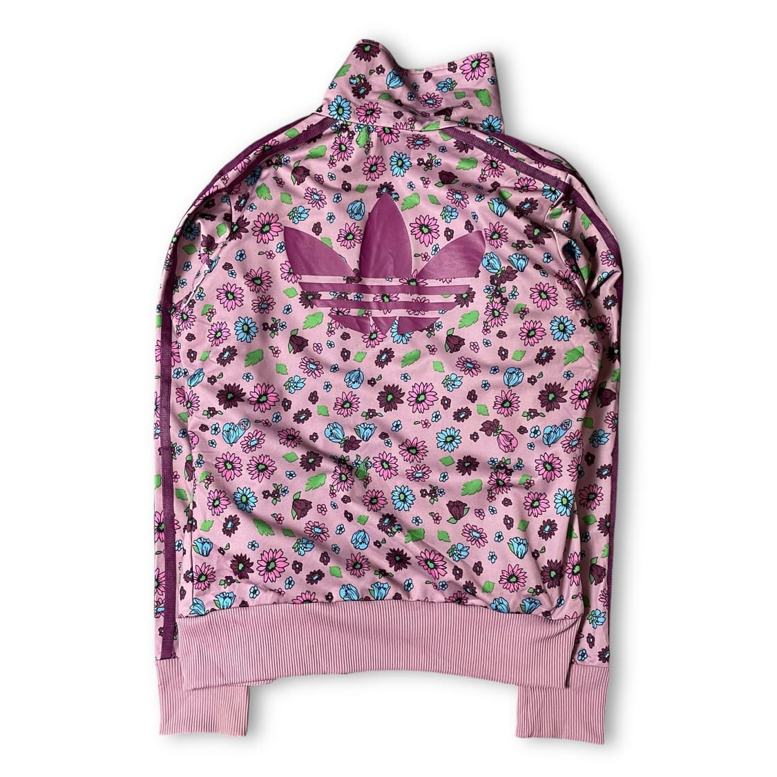 아디다스 핑크 플라워 패턴 트랙탑 져지 M 상품이미지2