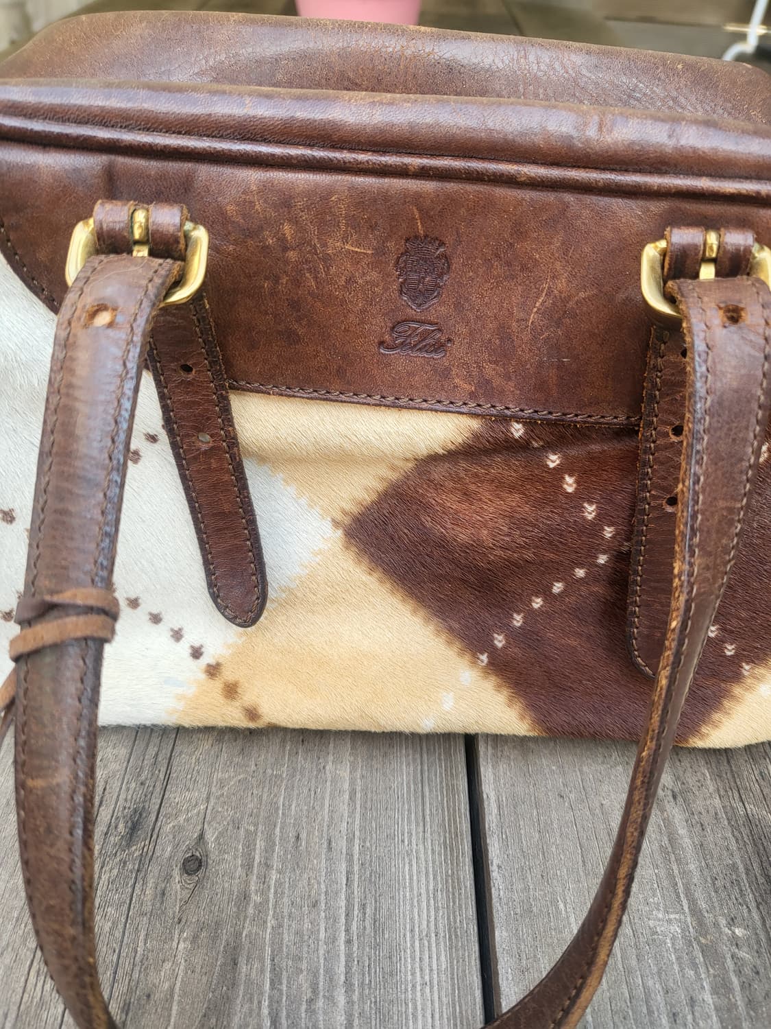 (100%정품)이태리 명품 felisi 리얼가죽 송치 트리밍 퍼 토트백 상품이미지5